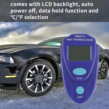 

Mini thickness gauge Coating Digital Painting Thickness Meter LCD Automotive Data Hold Car Coating Thickness Tester EM2271