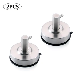 

Metal Shower Suction Cup Hook Stainless Steel Vacuum Removable For Flat Smooth Wall Surface Towel Robe Kitchen Shower Bath Coat