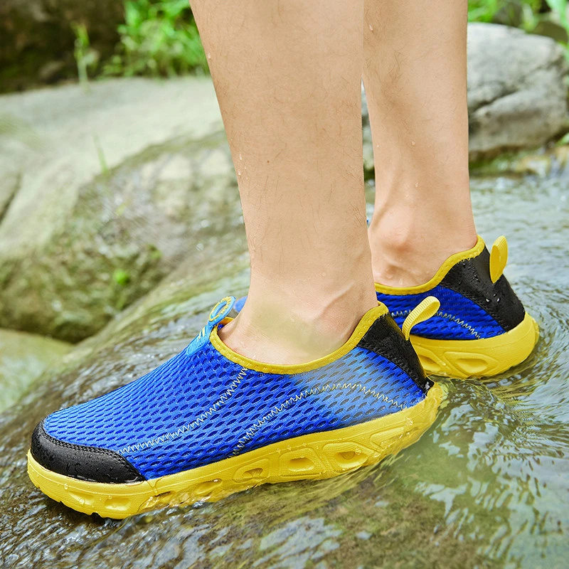 Sneakers Shoes Loafers Breathable Men Summer New Mesh Slip-On Vacation Quick-Dry Large-Size