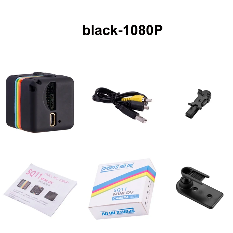 18 мини камера HD микро камера DVR 1080P рекордер ночного видения монитор видео датчик ночного видения Видеокамера микро камера - Цвет: 1080P-black