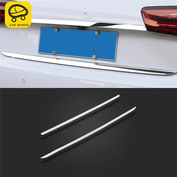 

CARMANGO For Audi A6 C7 2011-2019 Car Styling Rear Door Trunk Decoration Cover Trim Frame Sticker Chrome Exterior Accessories