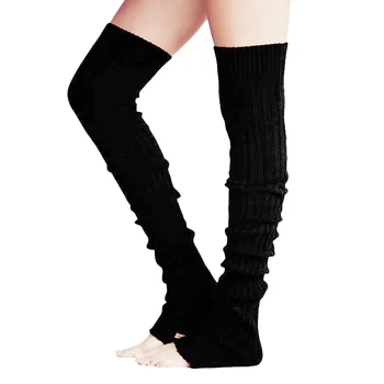 

Winter Women's Leg Warmers Long Warm Leg Warmers Cable Knitted Crochet Long Socks Leg Warmers