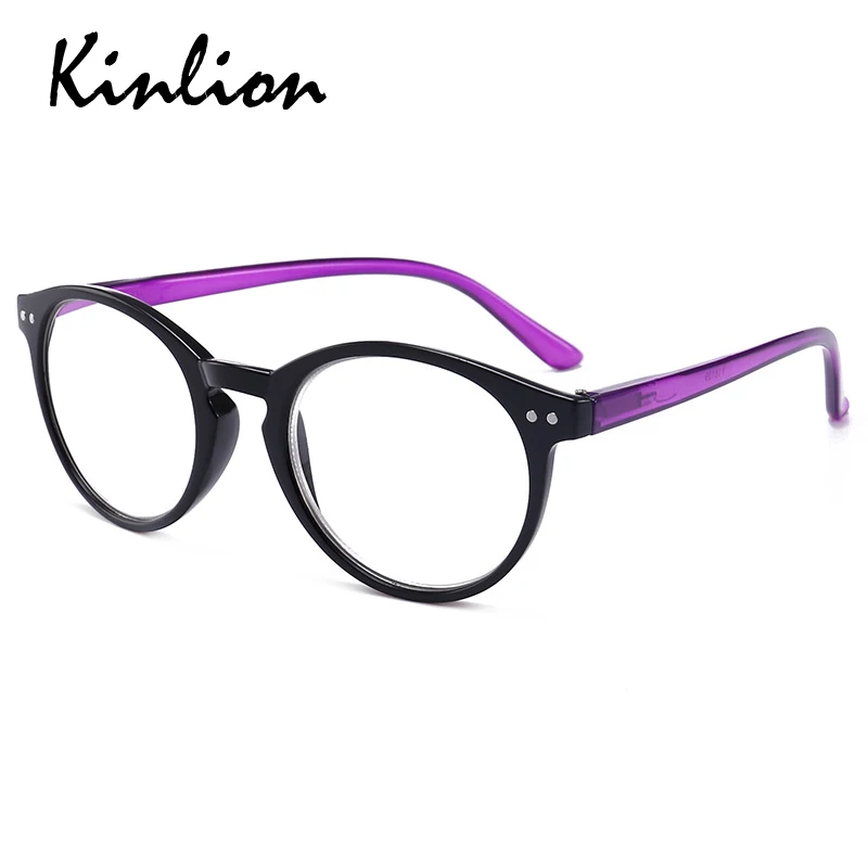 Kinlion круглые женские очки для чтения, прозрачные очки по рецепту, мужские высококачественные весенние очки для дальнозоркости, очки для чтения