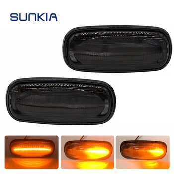 

SUNKIA LED Side Marker Light for Land Rover Defender Td5/Freelander/Discovery2 5X Brighter than Stock Lamp Smooth Flowing Light