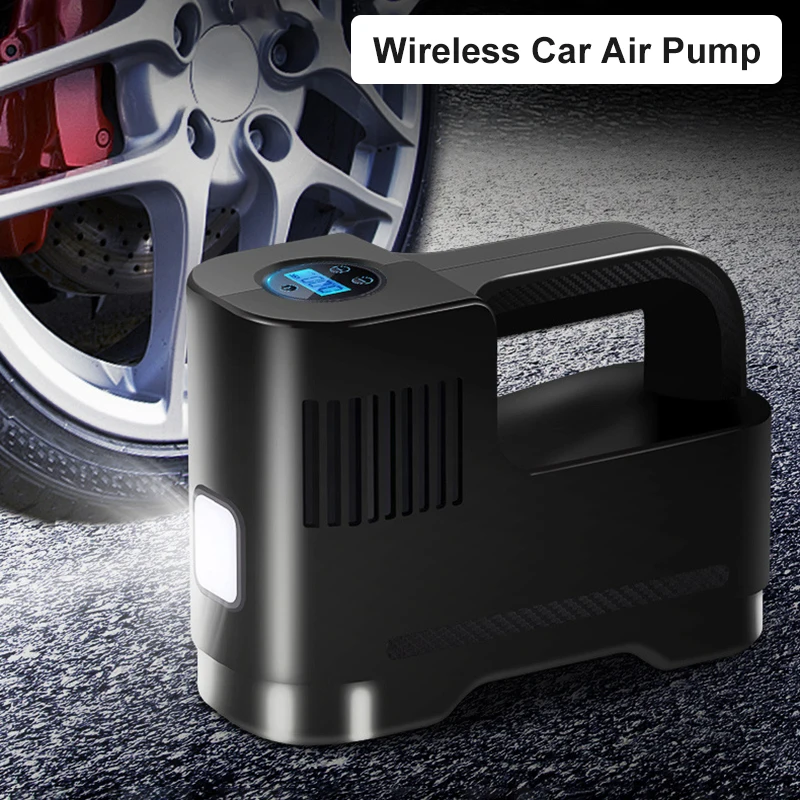 120W Car Air Compressor Wireless Inflatable Pump With Light Portable Tire Inflator Digital For Bicycle | Автомобили и мотоциклы
