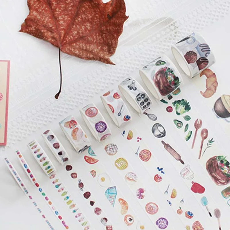 10 шт./компл. Kawaii набор для скрапбукинга лента Washi цветок Бумага изоляционная лента клейкая лента для поделок Стикеры канцелярских принадлежностей