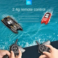 

Racing Remote Control Ship H126 Speedboat Toys Mini RC Boat 30km/h High Speed 2.4GHz 4 Channel with LCD Screen For children Toys