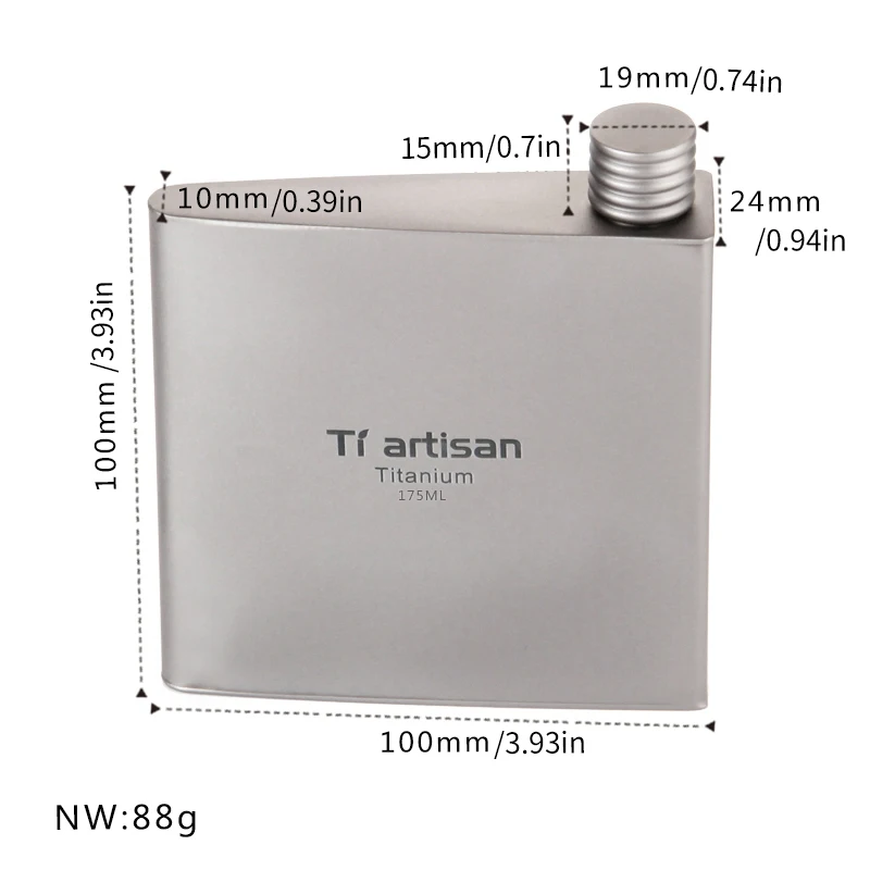 Alcohol Bottle Portable Titanium Singles 2