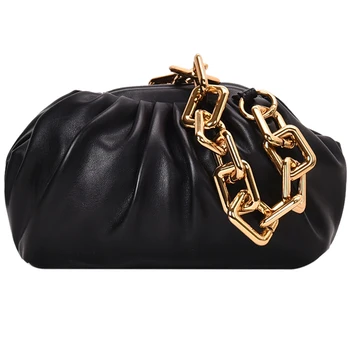 

High Quality Pu Leather Women Shoulder Bags Small Ladies Crossbody Bags Fashion Handbags Soft Vintage Chain Messenger Bag