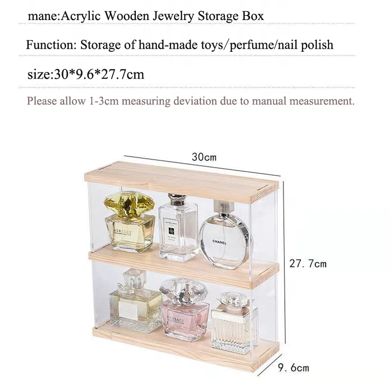 2層香水収納ボックス,ディスプレイスタンド,ネイルポリッシュ香水ボックス,雑貨収納ボックス,メイクアップジュエリー棚
