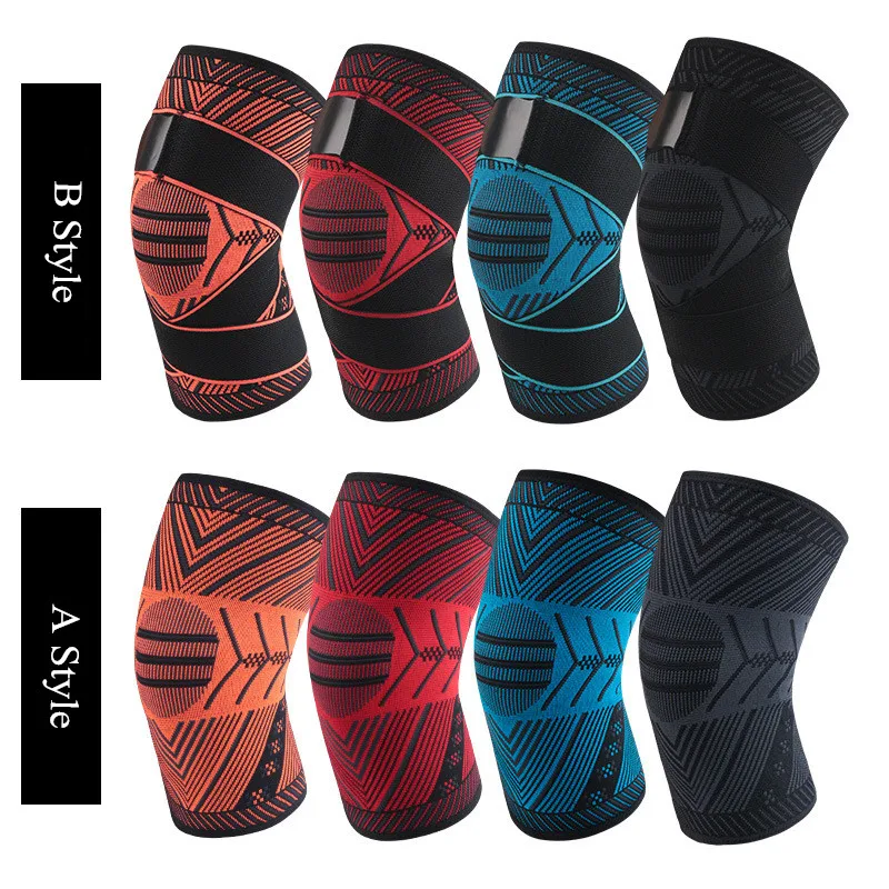 1 piece Compression Knee Bandage Brace Elastic Knee Pads Support Sports Basketball Soccer Gym Adjustable Knees Sleeves Protector