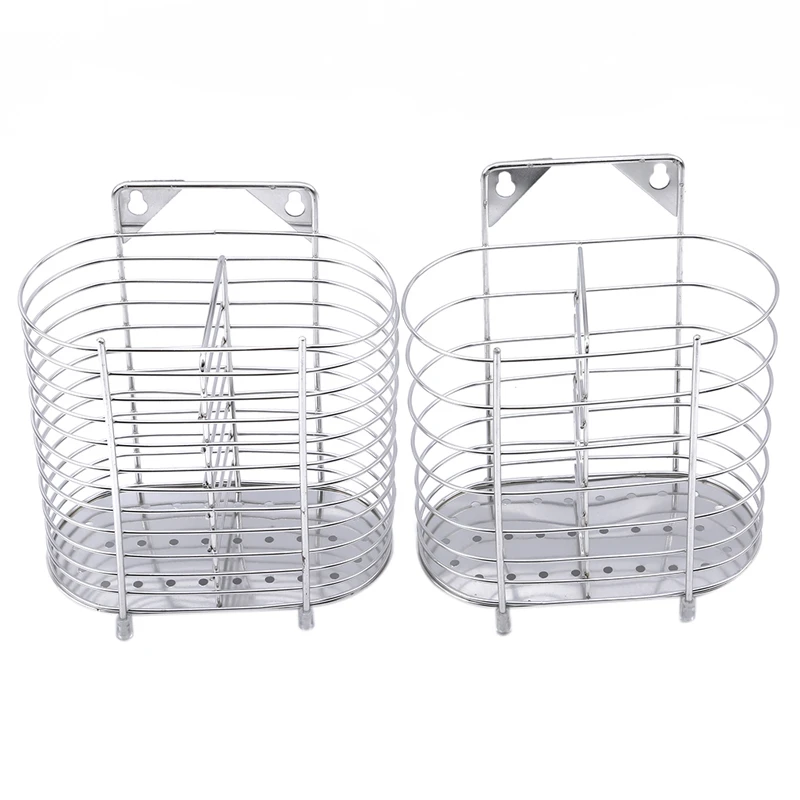 Multifunction stainless steel Drainage Chopsticks Cage Spoon Fork Storage Rack Cutlery Organize Holder Kitchen Accessories