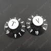 2/4pcs Aluminum Guitar Tone and Volume Speed Control Knobs Silver Silver Top Hat Bell For GB LP SG Electric Guitar ► Photo 2/6