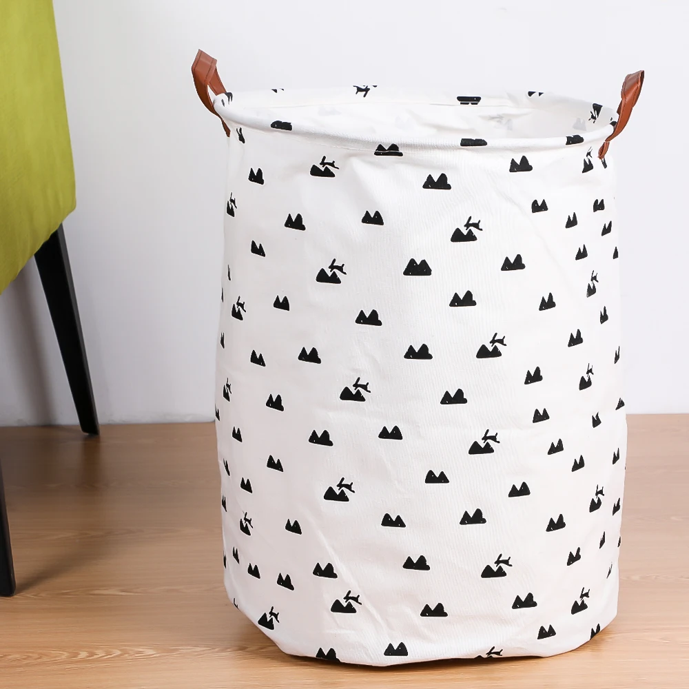 1PCs Folding Laundry Basket Round Storage Bin Large Hamper Collapsible Clothes Kids Toy Home Sundries Laundry Storage Organizer