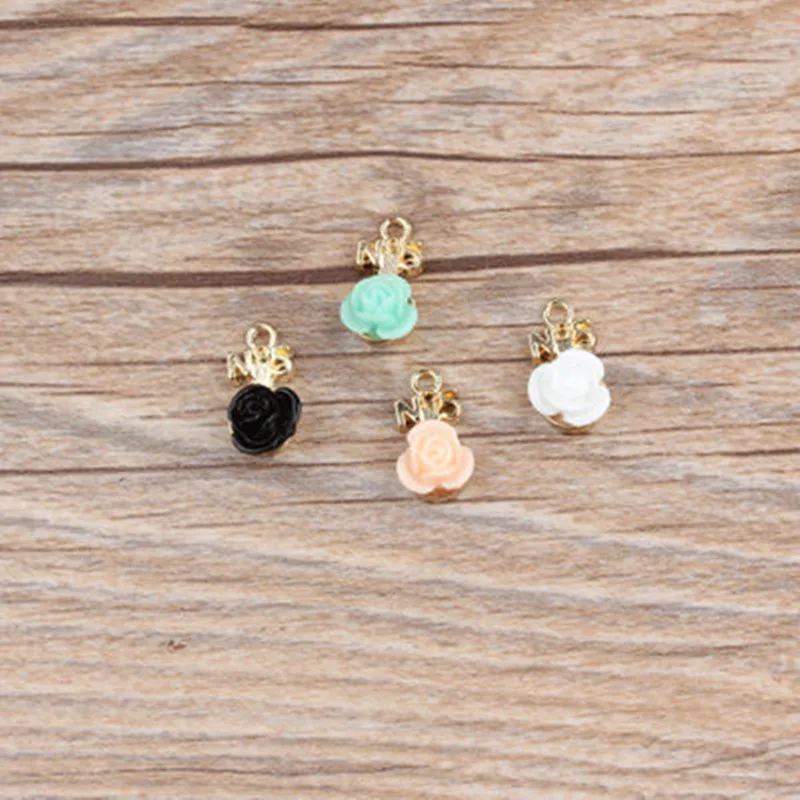 

NEW 10pcs Small flower Enamel Charms Drop Oil DIY Pendants Jewelry Making fit Bracelet Necklace Earring