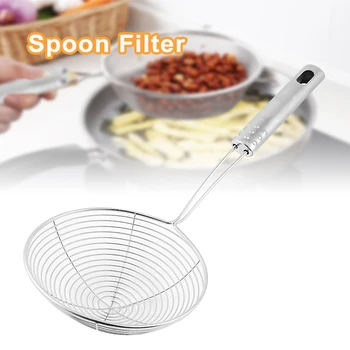 

Mesh Net Strainer Stainless Steel Wire Skimmer Spoon Filter Ladle Kitchen