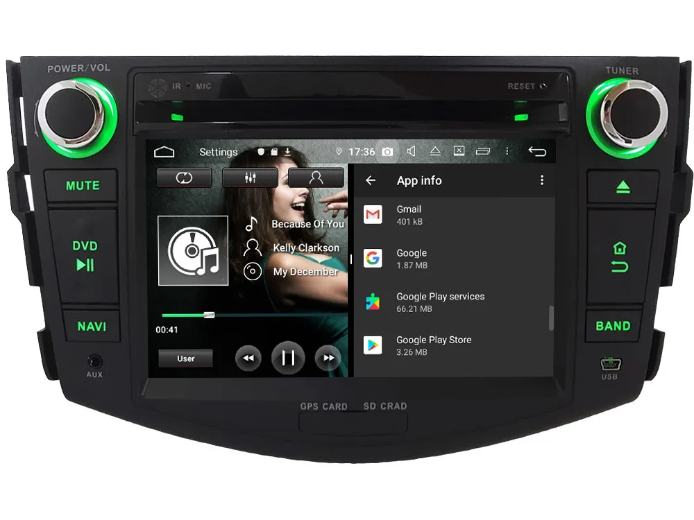 Top Klyde 4G WIFI Android 9 Octa Core 4GB RAM 64GB ROM DSP BT Car DVD Multimedia Player Radio GPS Glonass For Toyota RAV4 2006-2012 7