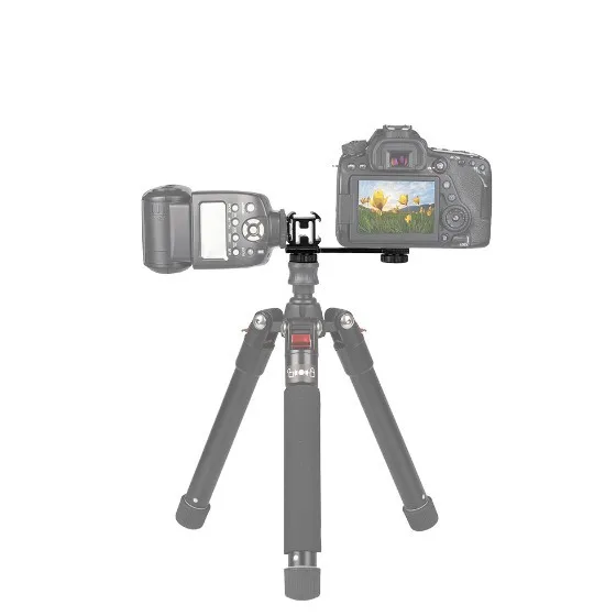 Аксессуары для фотосъемки с тремя головками кронштейн для горячего башмака внешний микрофон перекладина три разъема для горячего башмака