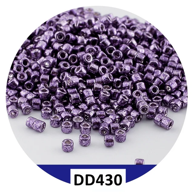 600Pcs 2mm Miyuki Delica Beads Japan Bronze Glass Beads Bohemia Style Metallic Seedbeads For DIY Jewelry Making Bracele Earring DD430 Dark Purple