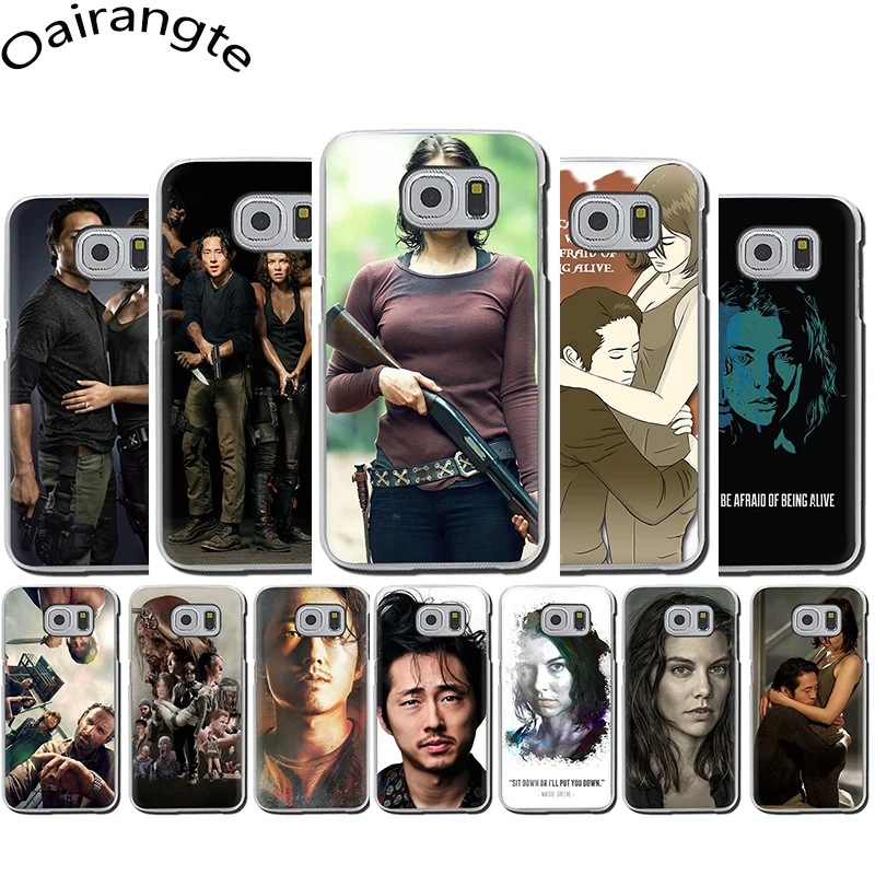 Жесткий чехол Glenn Maggie The Walking Dead для Samsung Galaxy S6 7 Edge S8 9 Plus S10 E Note8 M10 20 30 | Мобильные