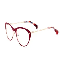 MONGOTEN Женская Ретро мода сплав полный обод кошачий глаз дизайн линза для рецептов очки антибликовые Брендовые очки для чтения