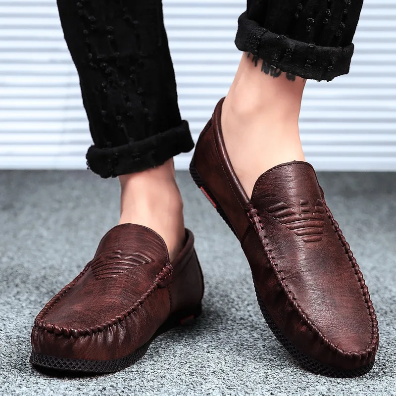 

2020 Spring New Style Casual Shoes Men's England City Driving Loafers Foot Covering Breathable Moccosins