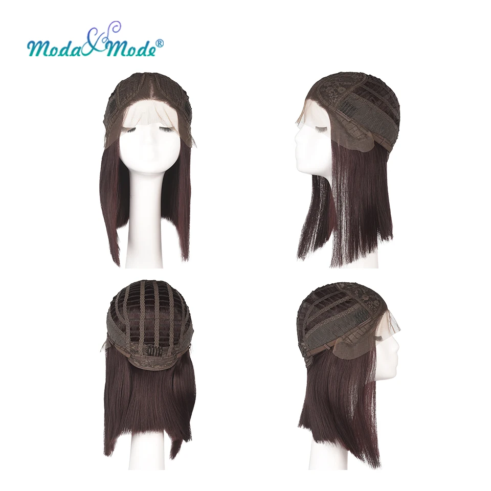 Moda& Mode волосы 1" короткий прямой розовый Боб косплей парик Омбре синтетический парик на кружеве для черных/белых женщин средняя часть
