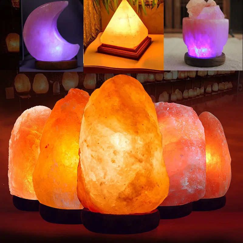 Himalayan Glow Himalayan Ionic Crystal Salt USB Multi-Color Mini Lamp, Home Decor Night Light Bulb 9-Watt