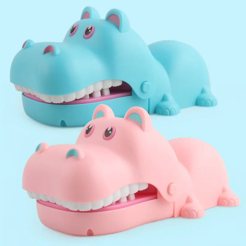 

New Strange Explosion Model Biting Finger Toys Creative Decompression Tricky Funny Dog Stealing Bone Hippo Toy