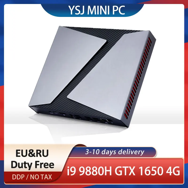 Лучший игровой компьютер Intel Core i9 9880H i7 9750H i5 9300H GTX 1650 4G Мини ПК Windows10/11 DDR4 NVMe 4K HDMI DP