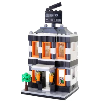 

MOC City Series 223Pcs Small Particle Street Scence View Assembly Model Building Block Cinema Gift For Children Fun