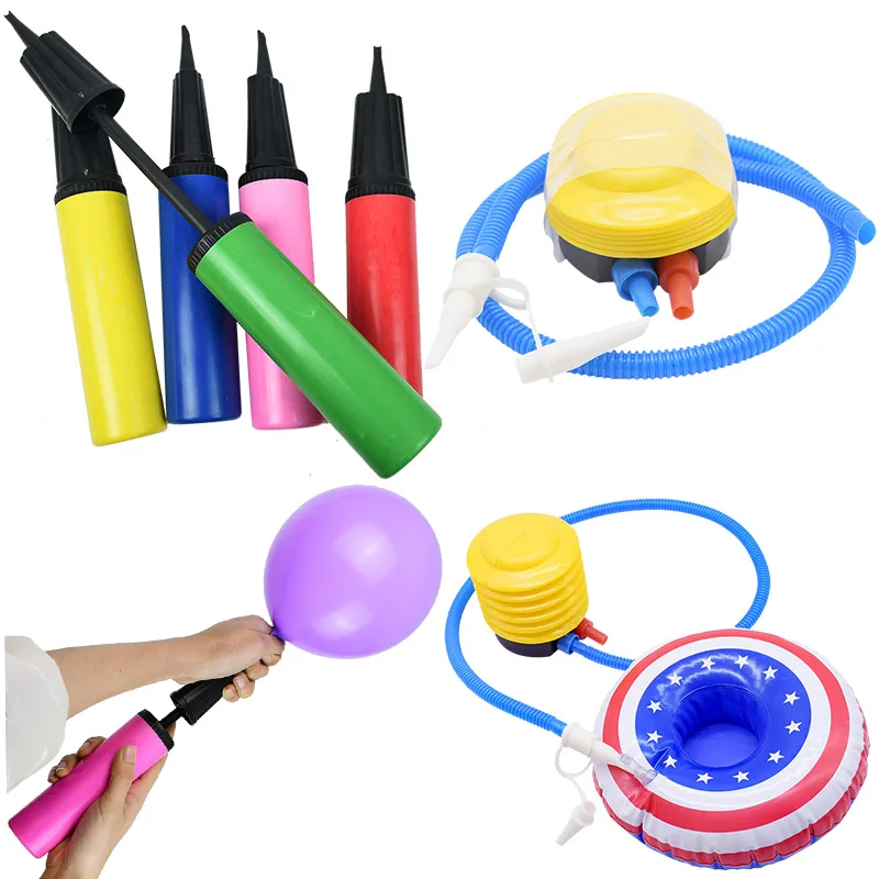 Portable Plastic Balloon Pump Latex Foil Balloons Inflator Tool Ballons Accessories Hand Push Pumper For Wedding Birthday Party
