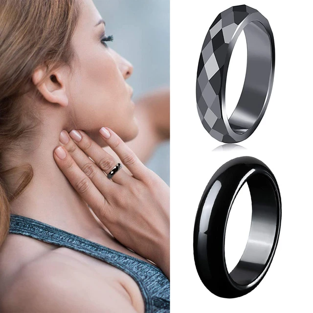 Hematite Ring Black Hematite Stone Ring Anxiety Balance Root Chakra Absorbs  Negative Energy Ring Jewelry Gifts Unisex Size 6-13 - AliExpress