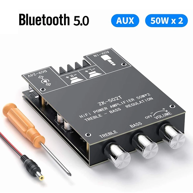 Dual Channel TPA3116 D2 Bluetooth 5 0 Subwoofer Amplifier Board High Power o Stereo Amplifier Board 2X50W Bass AMP