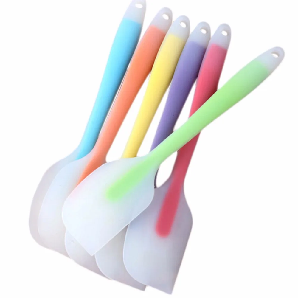  Random Color Translucent Silicone Scraper Spatula Large High-temperature Baking Tool for Beef and O