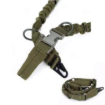 

Nylon Adjustable Multi-function Two Point Tactical Rifle Sling Paintball Hunting Strap Gun Airsoft Mount Bungee System 3 Colors