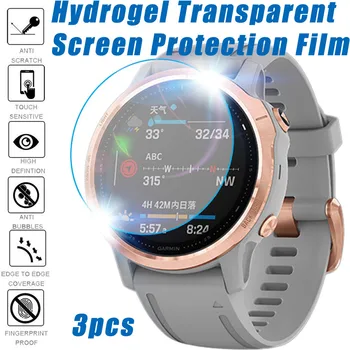 

3pcs Hydrogel Transparent Screen Protection Film For Garmin Fenix 6s Pro Smart Watch Accessories Full Screen Protector Cover