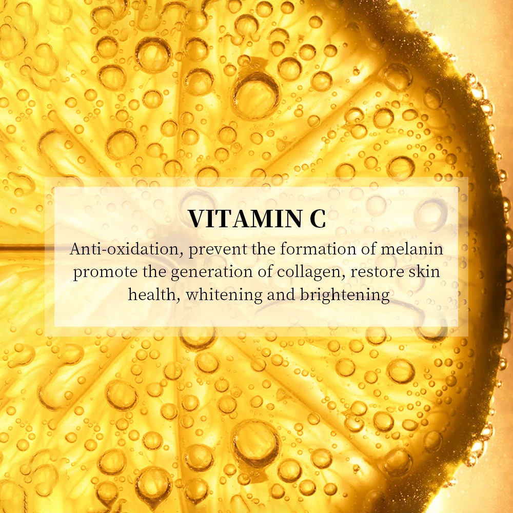 VIBRANT GLAMOUR Vitamin C Whitening Firming Face Mask Moisturizing Anti Aging Shrink Pores Blemish Brightening Nourish 4