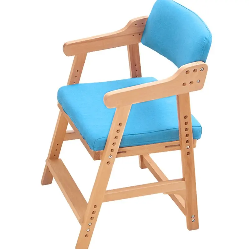 

Solid Wood Children Learn Chair Seat Household Posture Correction Stool Can Lift Pupil Desk