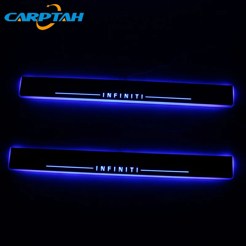 CARPTAH Trim Pedal Car Exterior Parts LED Door Sill Scuff Plate Pathway Dynamic Streamer light For Infiniti ESQ 2014 2015 | Автомобили и