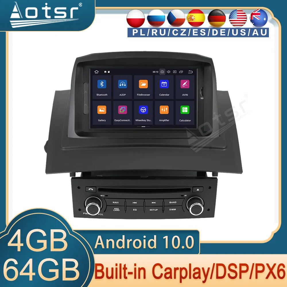 

Мультимедийный плеер PX6, GPS-навигация для Renault Megane 2, Android, 2002-2003 экран, стерео головка с сенсорным экраном 2009, записывающее устройство