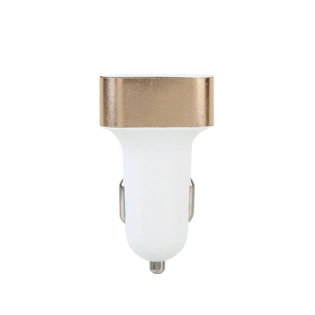 Автомобильный прикуриватель, DC12-24V питания, двойной USB, 3 порта, разветвитель, зарядное устройство - Название цвета: gold color