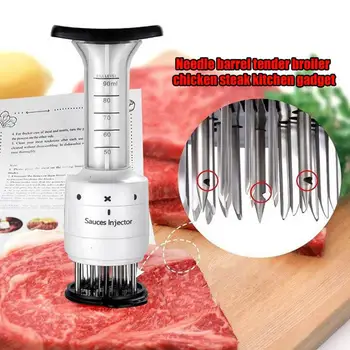 

Meat Tenderizer Stainless Steel Needle Steak Meat Tenderizer Sauce Flavor Homey Design Meat Hammer Meat Pounders Kitchen Tools