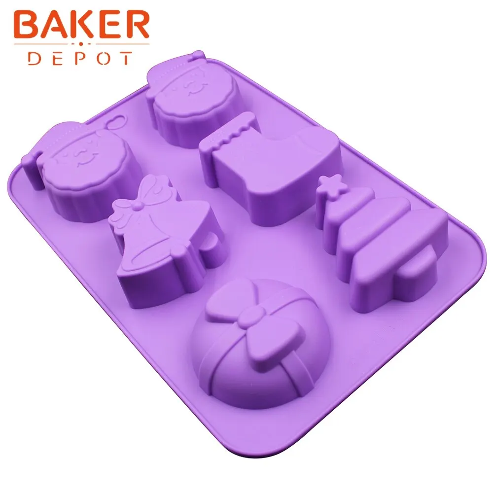 BAKER DEPOT силиконовая форма для торта, рождественская елка, мыло ручной работы, форма из смолы, гипсовый инструмент, желе, украшение для торта