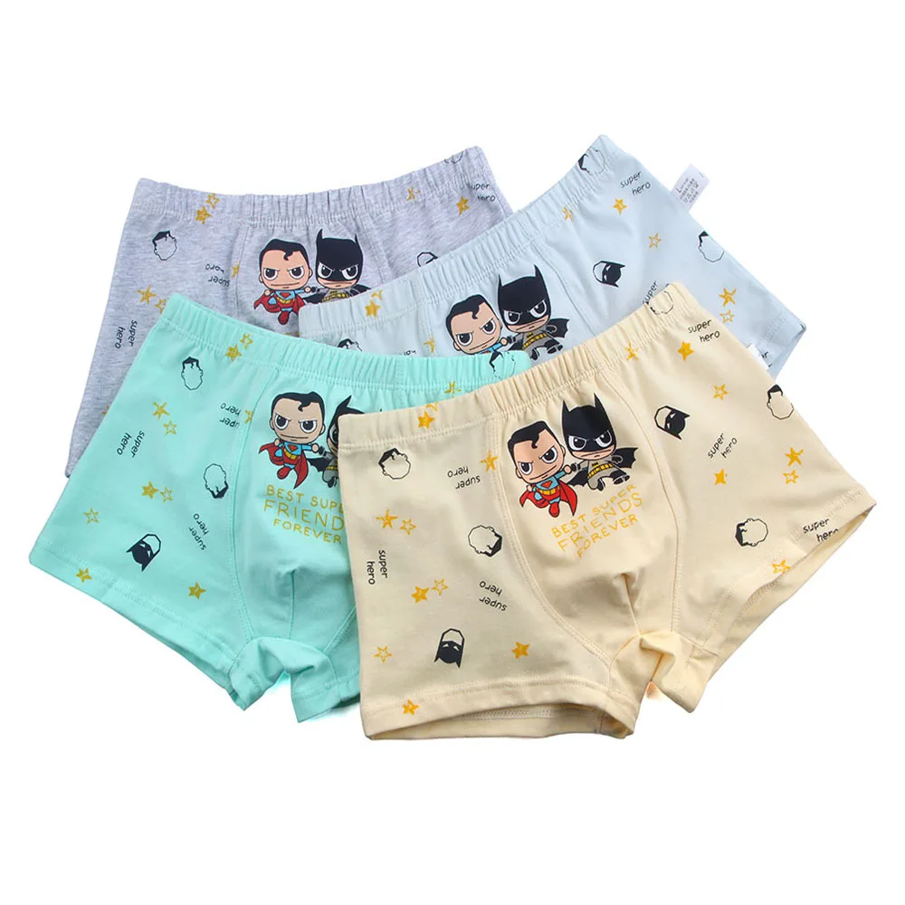 4 pcs chaoren twins 4 шт./партия нижнее белье с динозавром из мультфильма для маленьких мальчиков, детские трусы-боксеры, нижнее белье для мальчиков от 1 до 8 лет, QS7002 - Цвет: 4 pcs chaoren twins