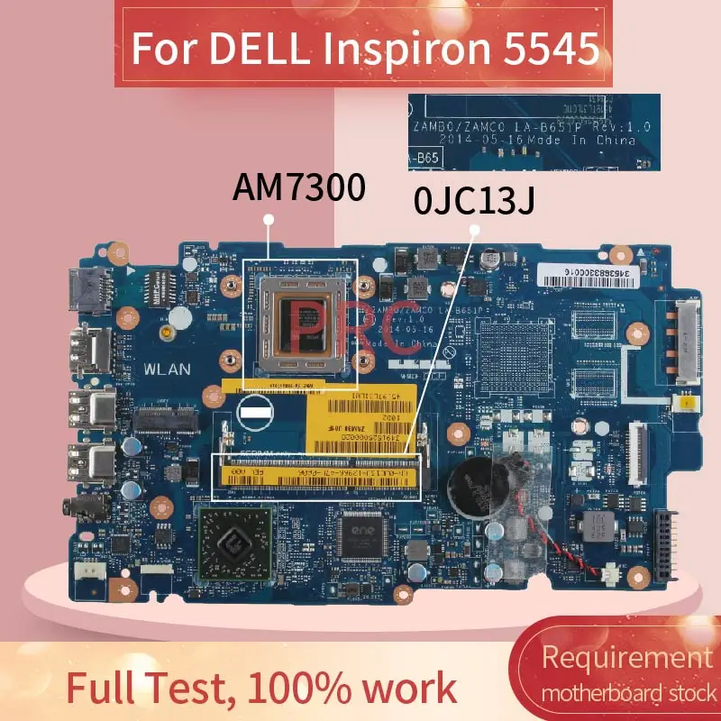 CN-0JC13J 0JC13J для DELL Inspiron 5545 AM7300 материнская плата ноутбука LA-B651P | Компьютеры и офис