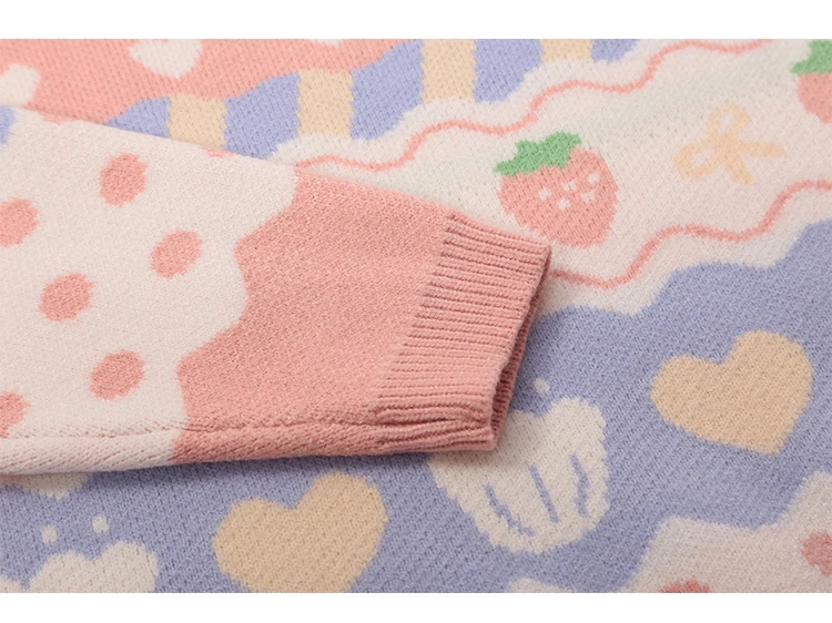 Kawaii Pink Strawberry Harajuku Sweater - Limited Edition