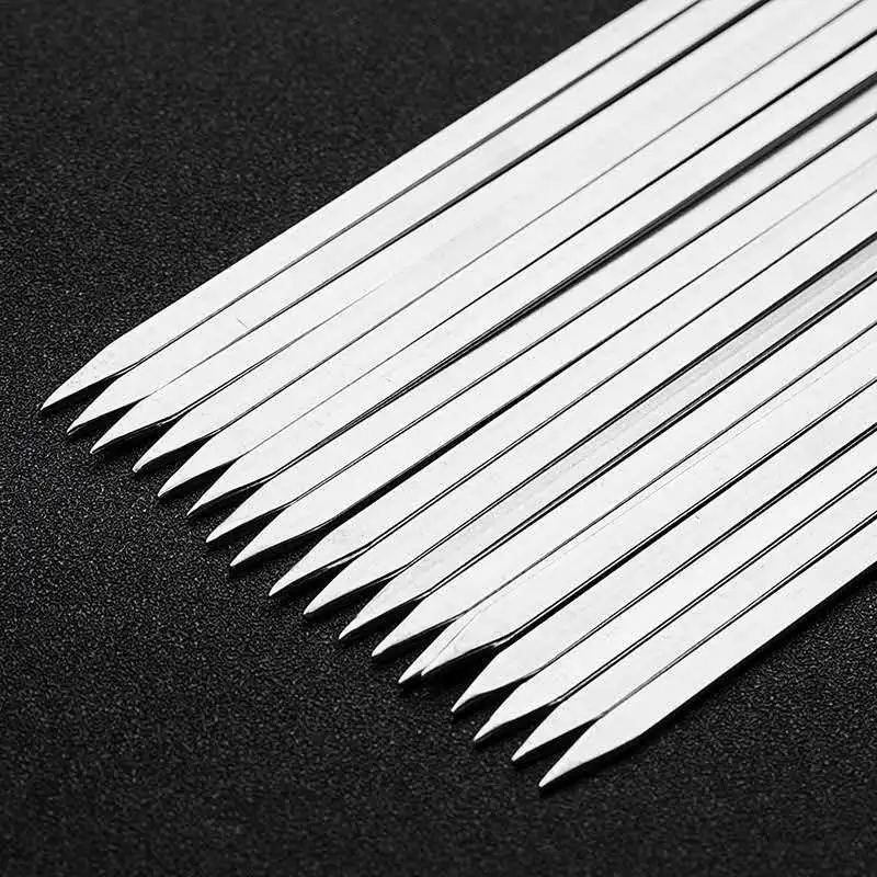 20pcs/lot Camping Gadgets Tools New Kitchen Utensils Charcoal Grill Goods for 1 Grill Knife Barbecue Swivel Skewer Kebab Skewers