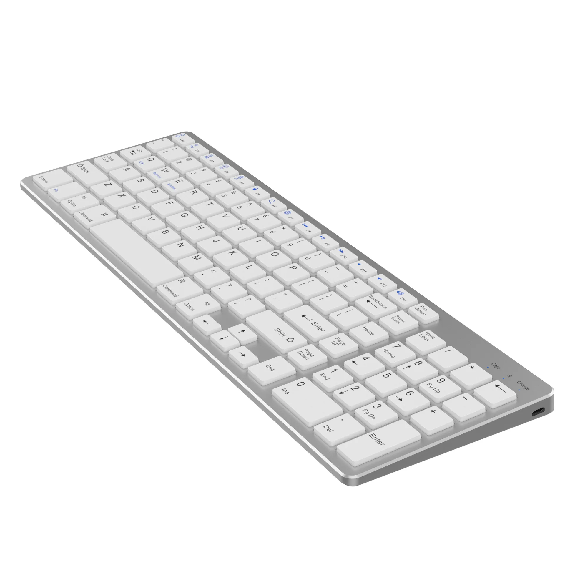 

102 Key Two-Button Area Bluetooth Keyboard Built-in Lithium Battery Durable Ultra-Thin Bluetooth Wireless Keyboard Manufacturers