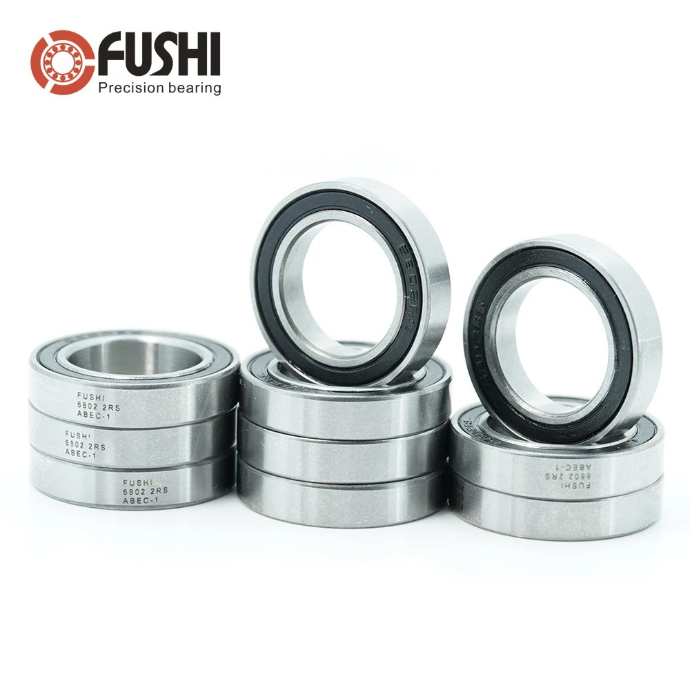 6802 2RS Подшипник 15*24*5 мм (10 шт.) ABEC 1 Метрическая тонкая секция 61802RS RS шариковые